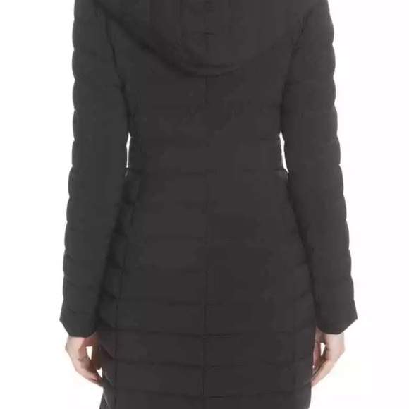 Moncler Barge Asymmetric-Zip Black Quilted Down-filled Coat Size 00 $2250 - Picture 2 of 12